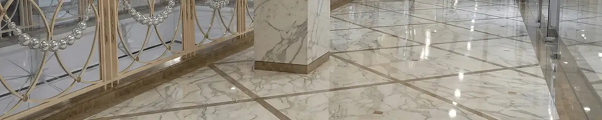 Beautiful marble floor professionally installed in Stockton, CA